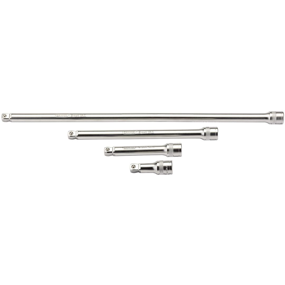 Draper Expert 16770 Wobble Extension Bar Set 1/2in Sq. Dr. Micro Satin Chrome (4 Piece) per set - Image 1