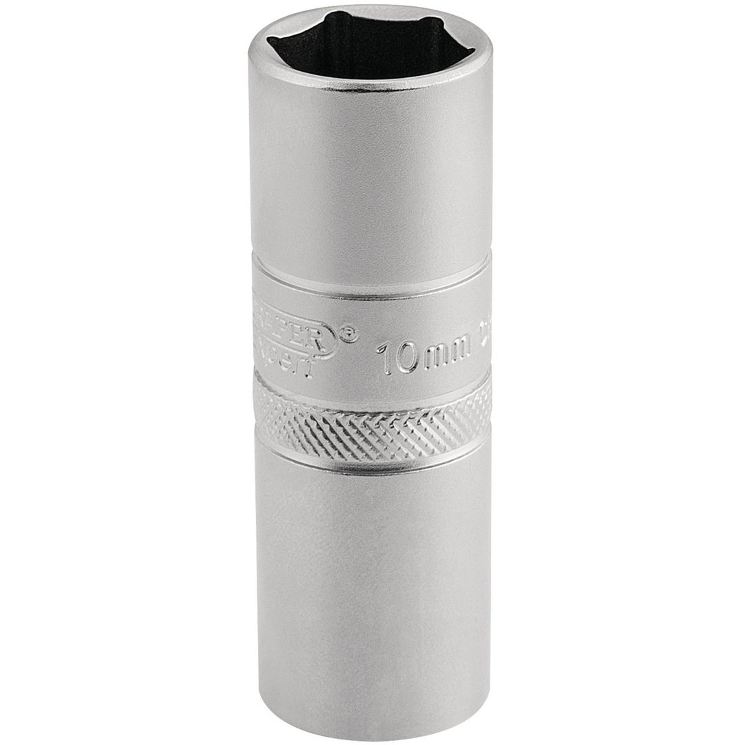 Draper Expert 16781 10Mm Thread 6 Point Satin Chrome Spark Plug Socket 1/2in Sq. Dr. 16Mm each - Image 1