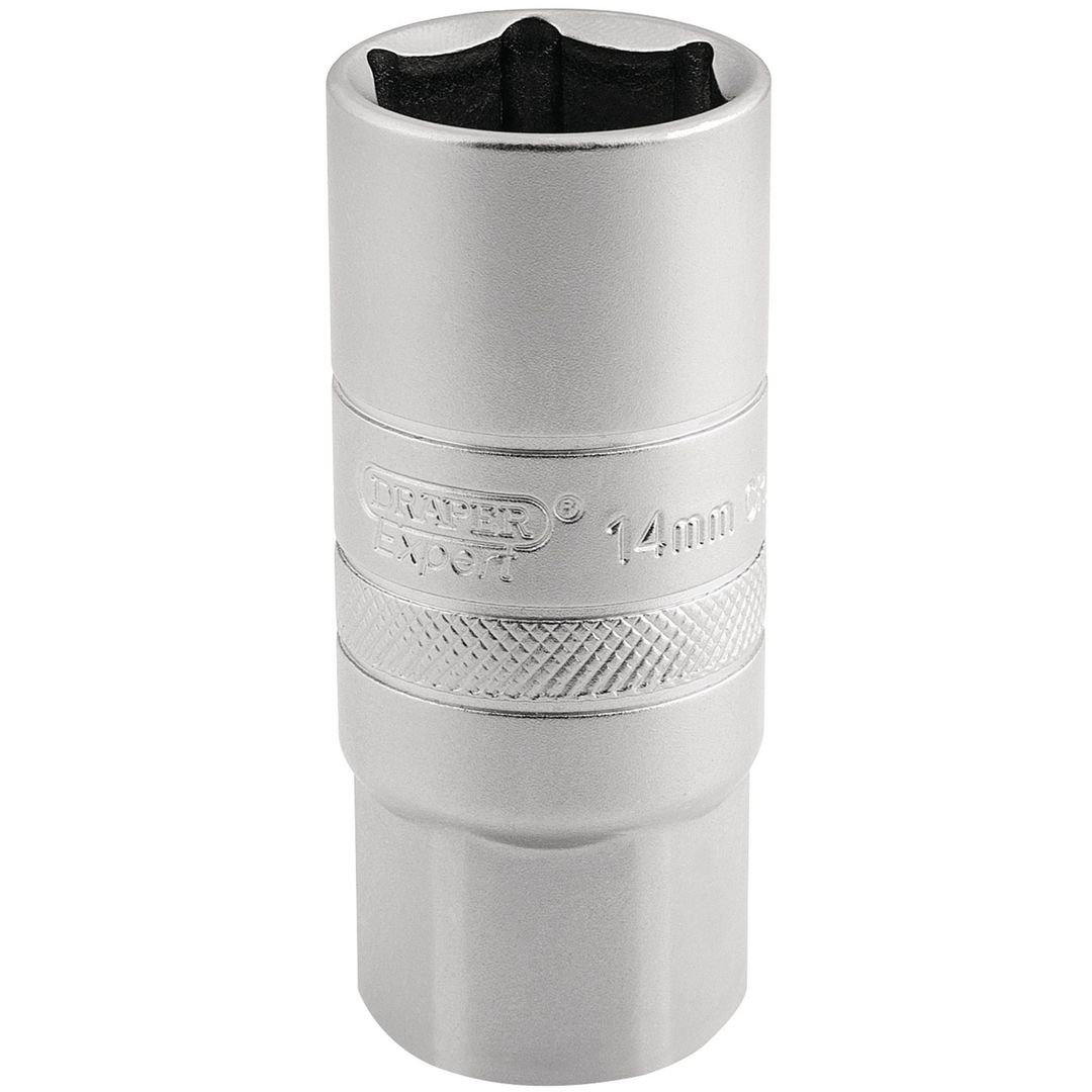 Draper Expert 16783 14Mm Thread 6 Point Satin Chrome Spark Plug Socket 1/2in Sq. Dr. 21Mm each - Image 1