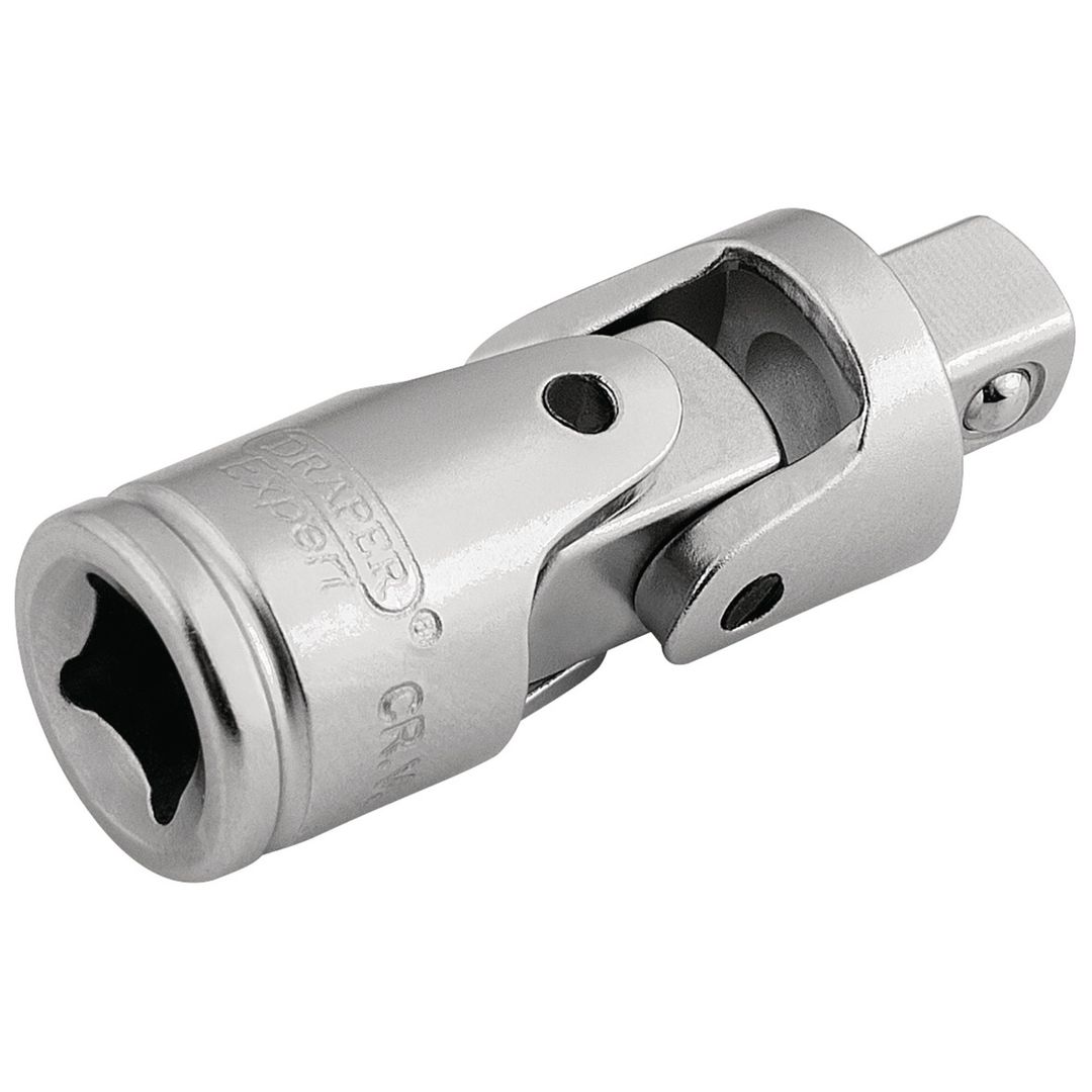 Draper Expert 16792 Satin Chrome Universal Joint 1/4in Sq. Dr. each - Image 1