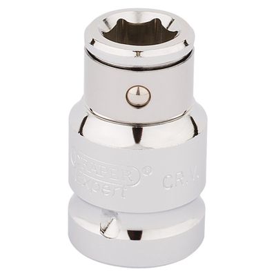 Draper Expert 16811 Screwdriver Bit Holding Socket 1/2in Sq. Dr. X 10Mm Hexagon each