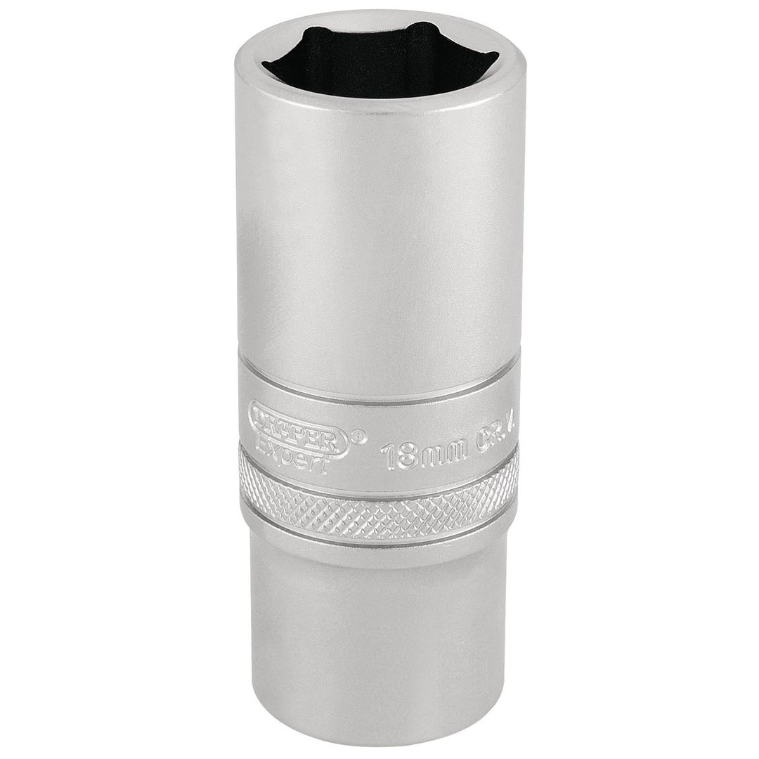 Draper Expert 17545 Hi-Torq® 6 Point Deep Socket 3/8in Sq. Dr. 18Mm each - Image 1