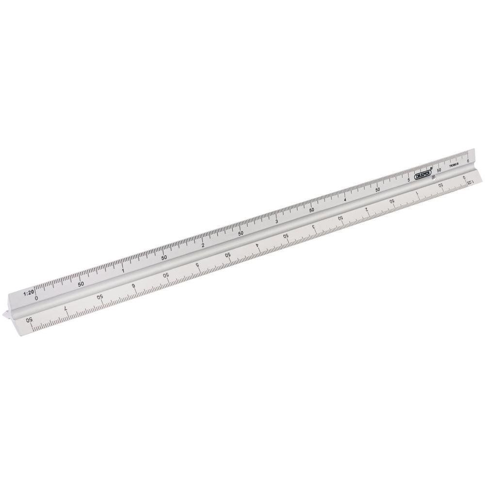 Draper 17686 Aluminium Triangle Scale Rule 300Mm each - Image 1