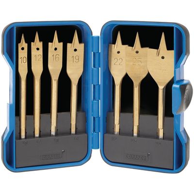 Draper 18560 Titanium Nitride Coated Flat Wood Bit Set (7 Piece) per set