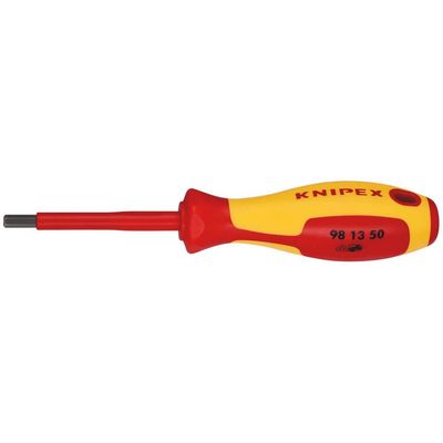 Knipex Knipex 98 13 50 VDE Insulated Hexagon Screwdriver, 5.0 x 75mm