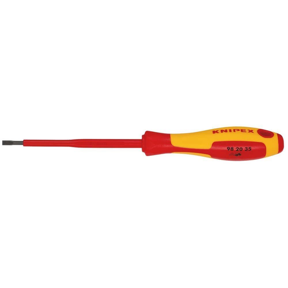 Knipex Knipex 98 20 35 VDE Insulated Slotted Screwdriver 3.5 x 100mm - Image 1