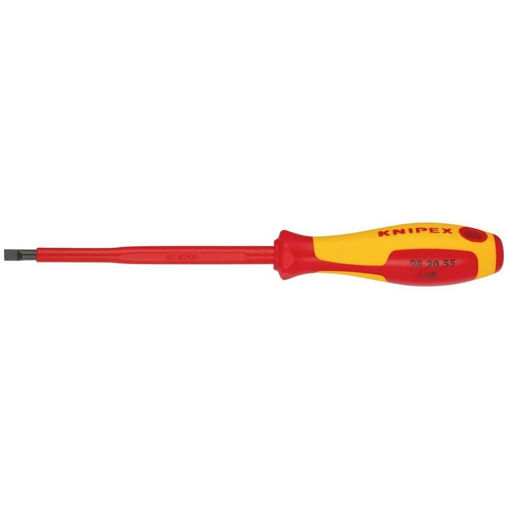 Knipex Knipex 98 20 55 VDE Insulated Slotted Screwdriver 5.5 x 125mm - Image 1