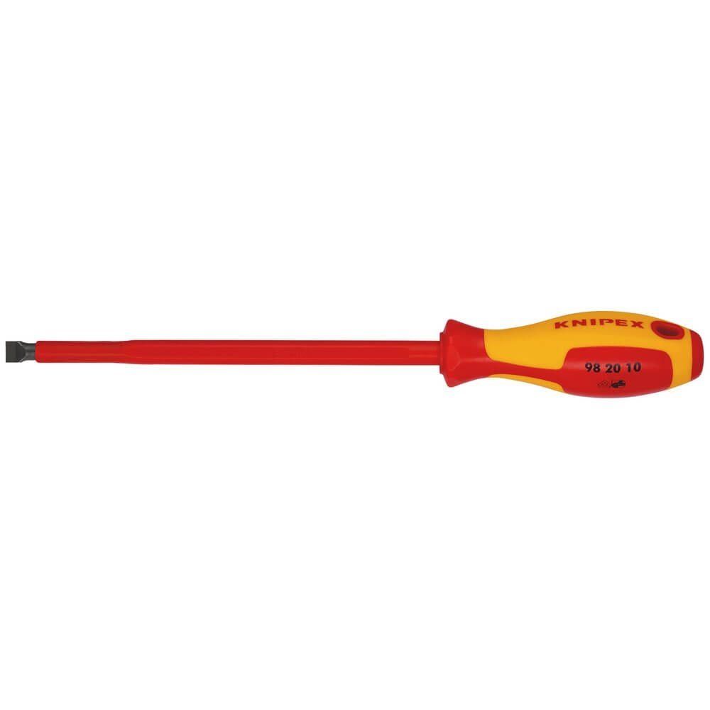 Knipex Knipex 98 20 10 VDE Insulated Slotted Screwdriver 10.0 x 200mm - Image 1