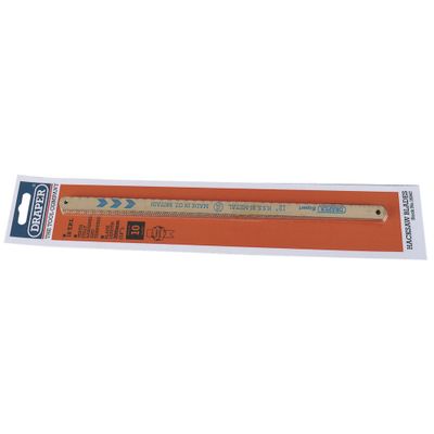Draper Expert 19347 Bi-Metal Hacksaw Blades 300Mm 18Tpi (Pack Of 10) per card