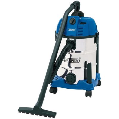 Draper 20523 Wet And Dry Vacuum Cleaner With Stainless Steel Tank 30L 1600W each