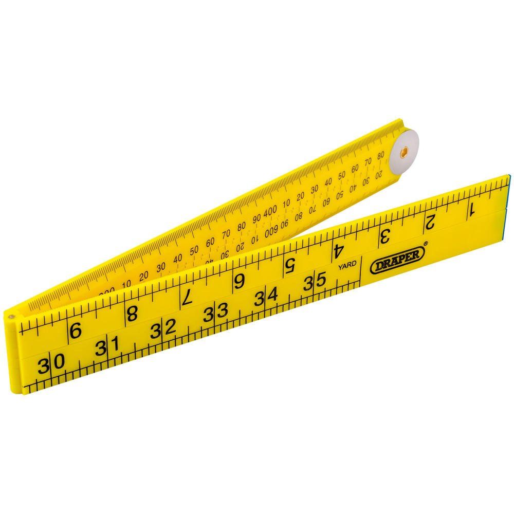 Draper 20700 Plastic Folding Rule 1M each - Image 1