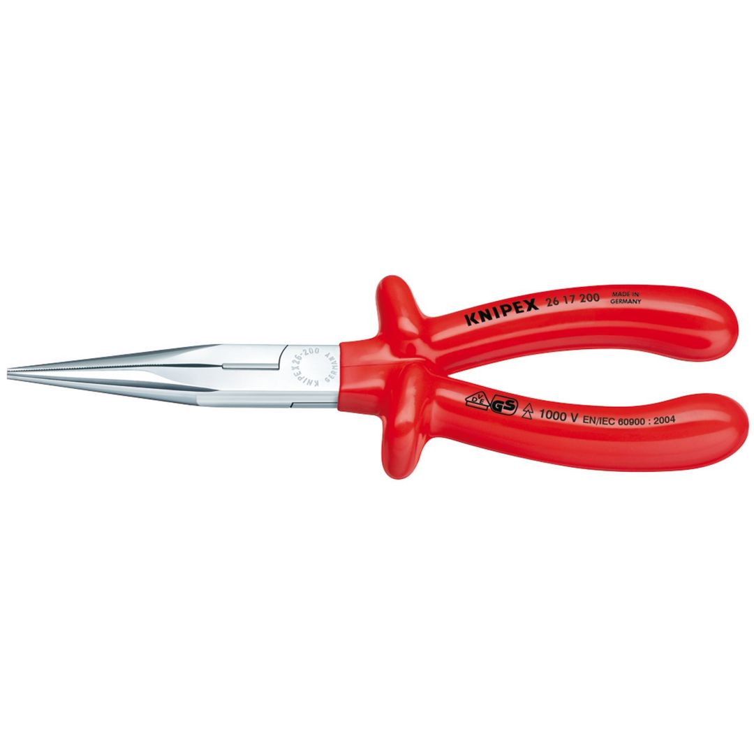 Knipex 21454 26 17 200 Fully Insulated Long Nose Pliers 200Mm each - Image 1