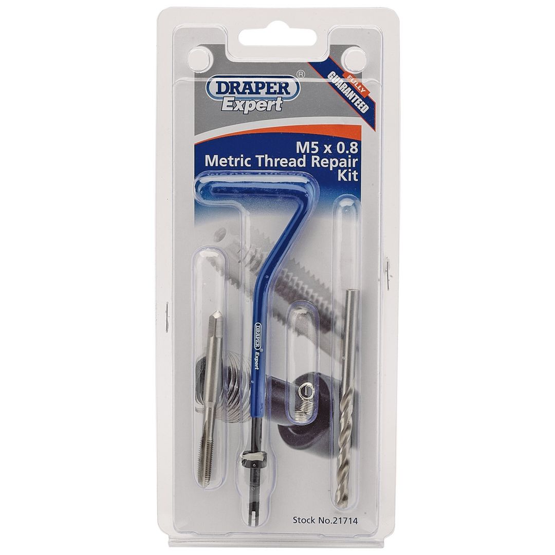 Draper Expert 21714 Metric Thread Repair Kit M5 X 0.8 per kit - Image 1