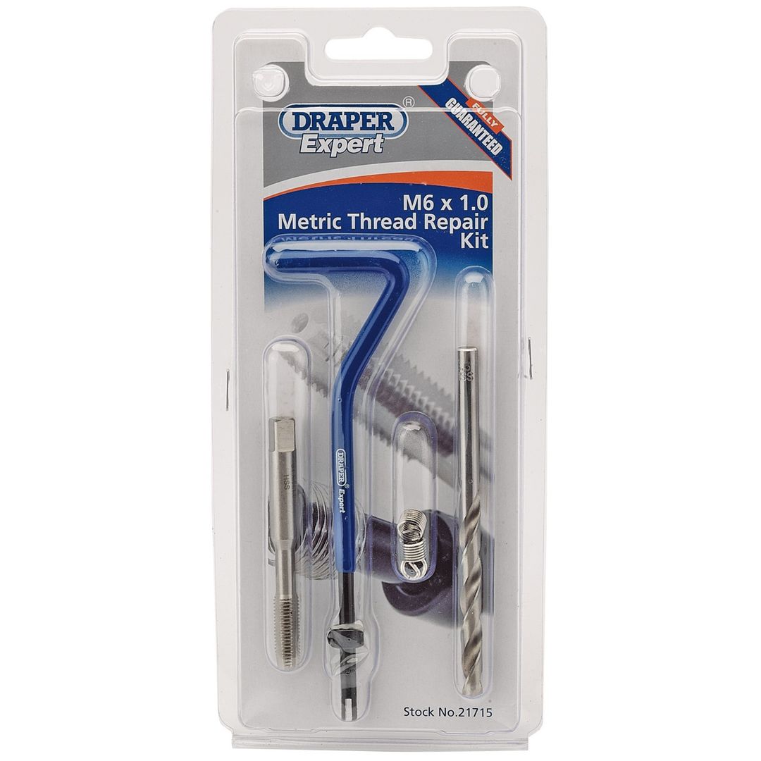 Draper Expert 21715 Metric Thread Repair Kit M6 X 1.0 per kit - Image 1