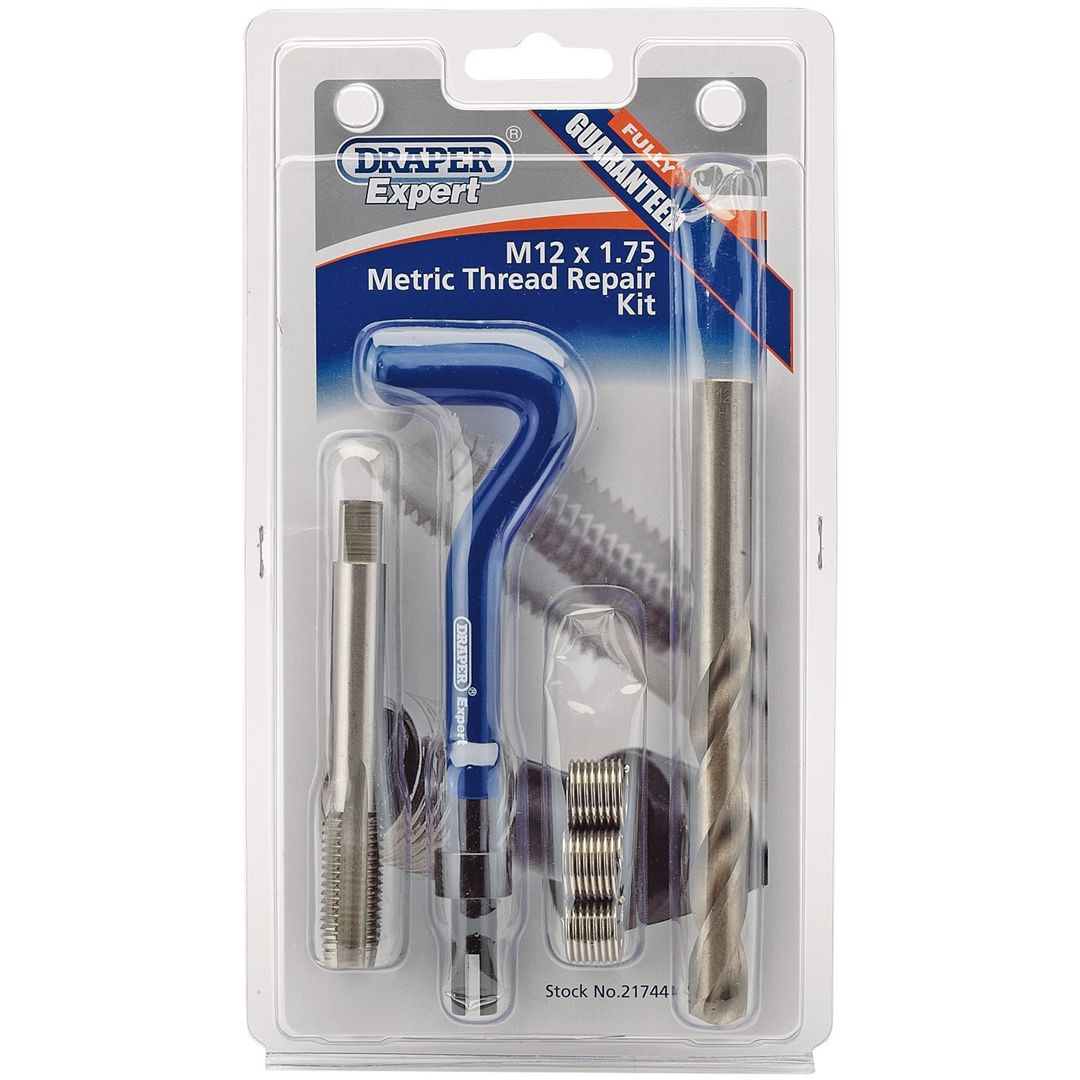 Draper Expert 21744 Metric Thread Repair Kit M12 X 1.75 per kit - Image 1
