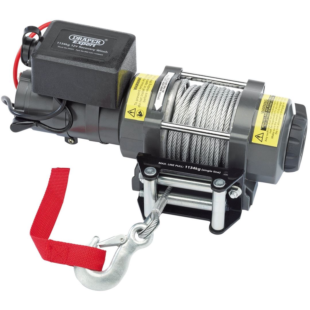 Draper Expert 24441 12V Recovery Winch 1134Kg each - Image 1