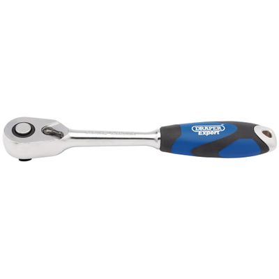 Draper Expert 26503 Soft Grip Reversible Ratchet 3/8in Sq. Dr. 72 Tooth each