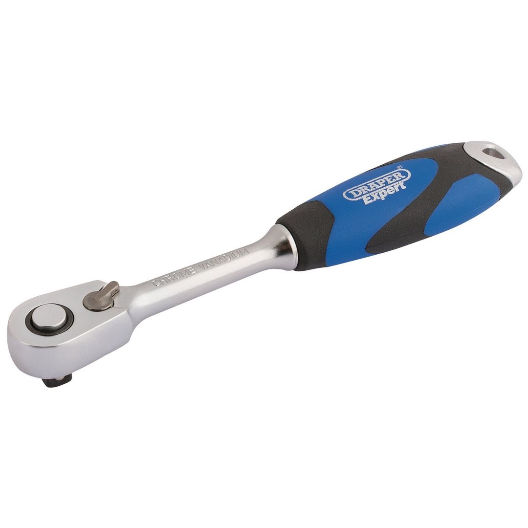 Draper Expert 26514 60 Tooth Micro Head Reversible Soft Grip Ratchet 1/4in Sq. Dr. each - Image 1