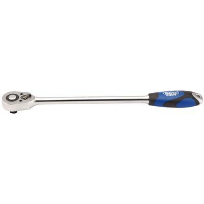 Draper Expert 26591 Extra Long Reversible Quick Release Soft Grip Ratchet 1/2in Sq. Dr. 48 Tooth each
