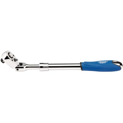 Draper Expert 26817 Flexible Head Extending Reversible Ratchet 1/2in Sq. Dr. 72 Tooth each