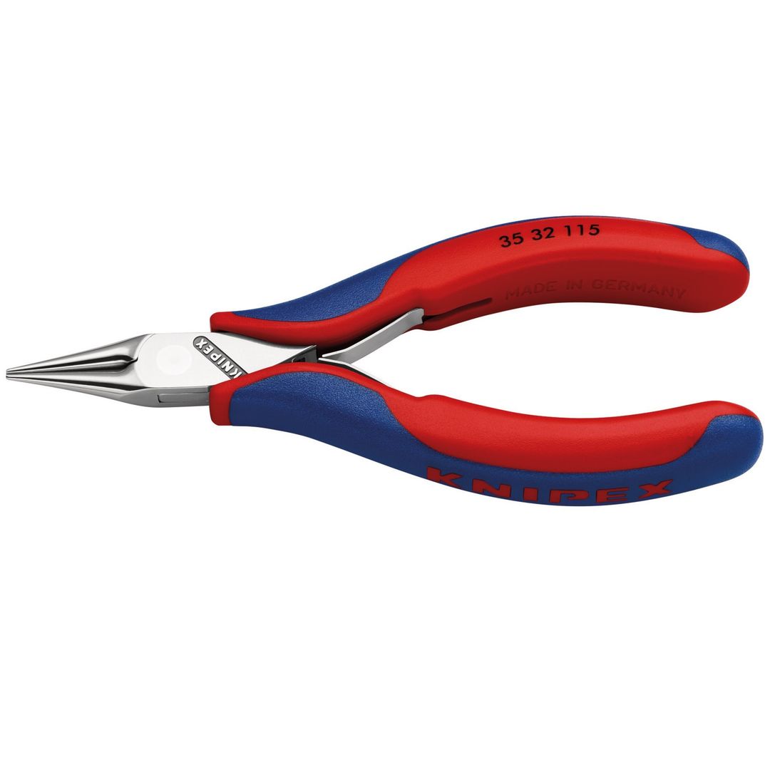 Knipex 27700 35 32 115 Electronics Pointed-Round Jaw Pliers 115Mm each - Image 1