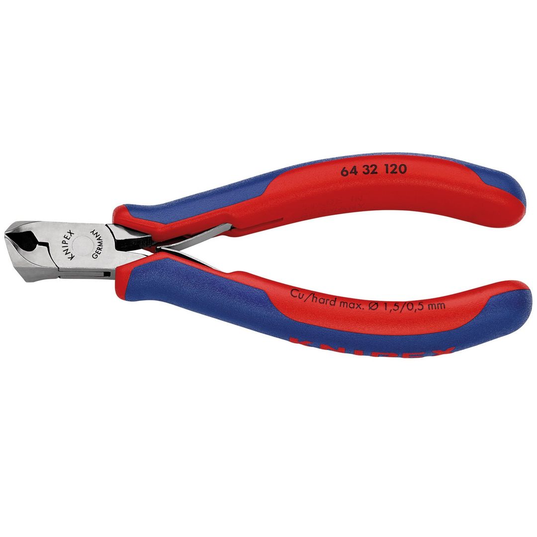 Knipex 27716 64 32 120 Electronics Oblique End Cutting Nipper 120Mm each - Image 1