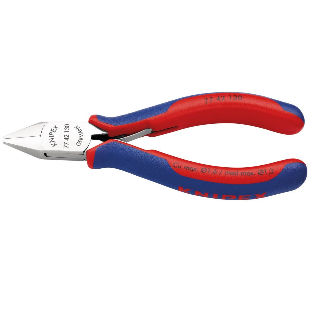 Knipex 27729 77 42 130 Full Flush Electronics Diagonal Cutting Nipper 130Mm each - Image 1