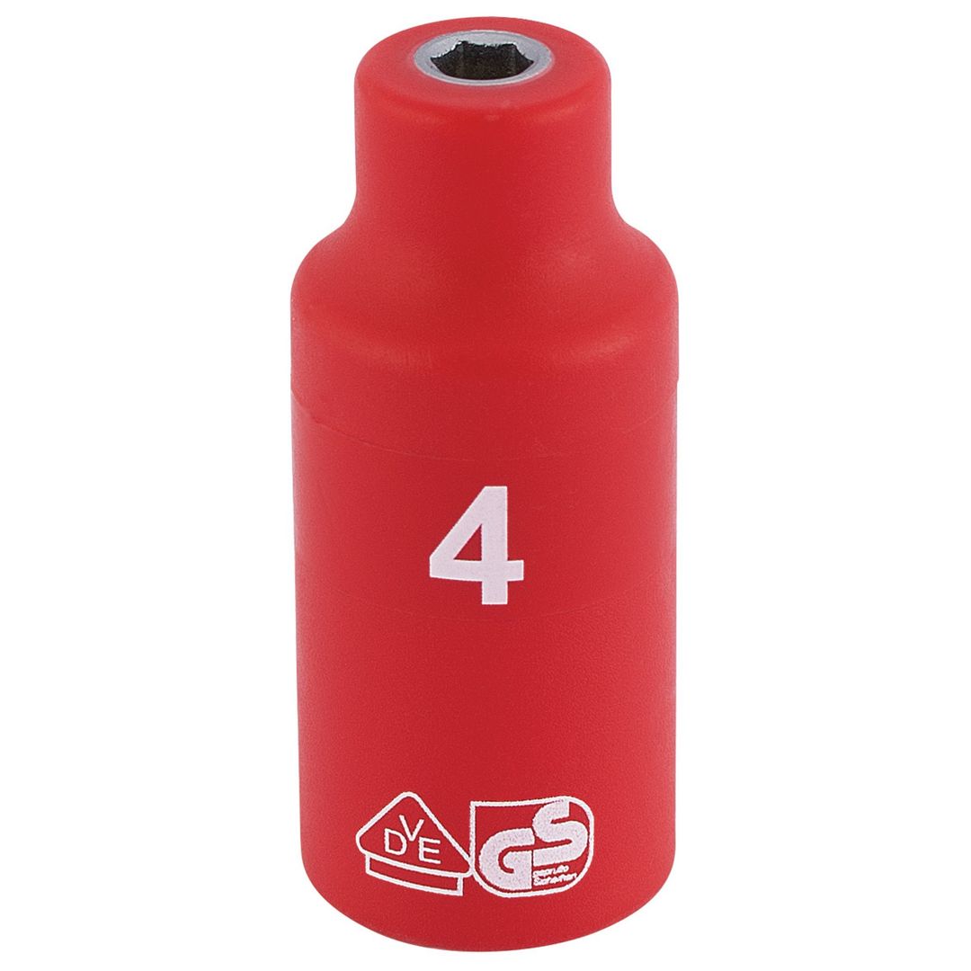 Draper Expert 31143 Fully Insulated Vde Socket 1/4in Sq. Dr. 4Mm each - Image 1