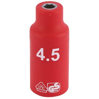 Draper Expert 31156 Fully Insulated Vde Socket 1/4in Sq. Dr. 4.5Mm each