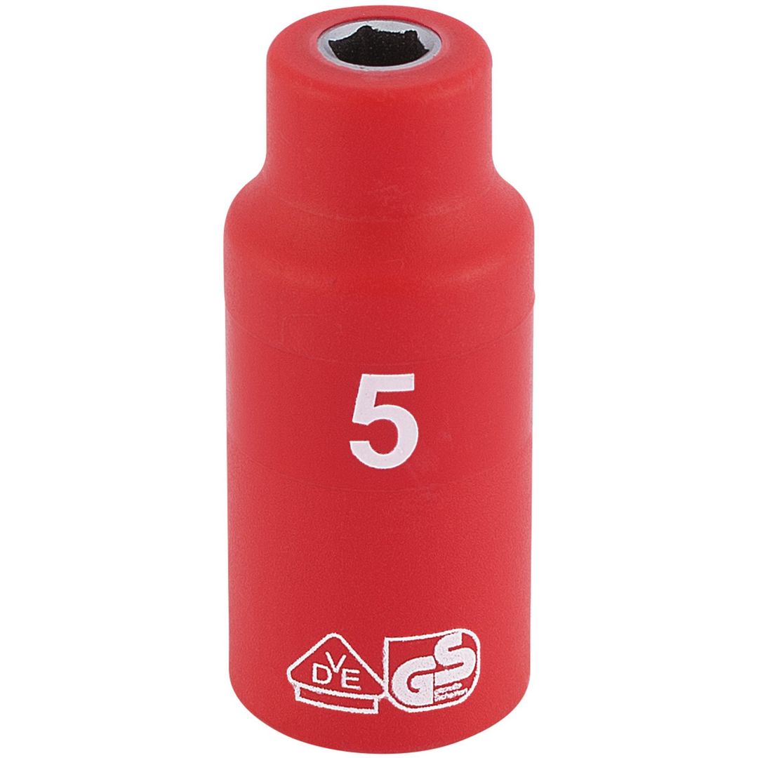 Draper Expert 31164 Fully Insulated Vde Socket 1/4in Sq. Dr. 5Mm each - Image 1