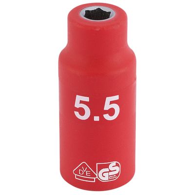 Draper Expert 31237 Fully Insulated Vde Socket 1/4in Sq. Dr. 5.5Mm each