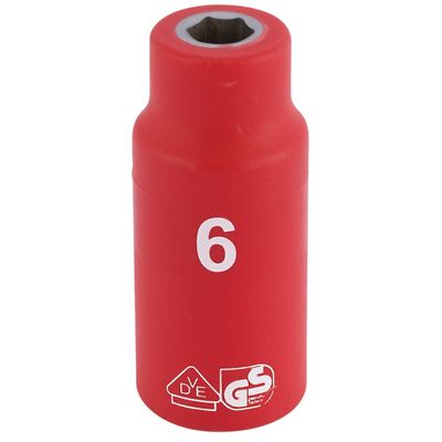 Draper Expert 31258 Fully Insulated Vde Socket 1/4in Sq. Dr. 6Mm each
