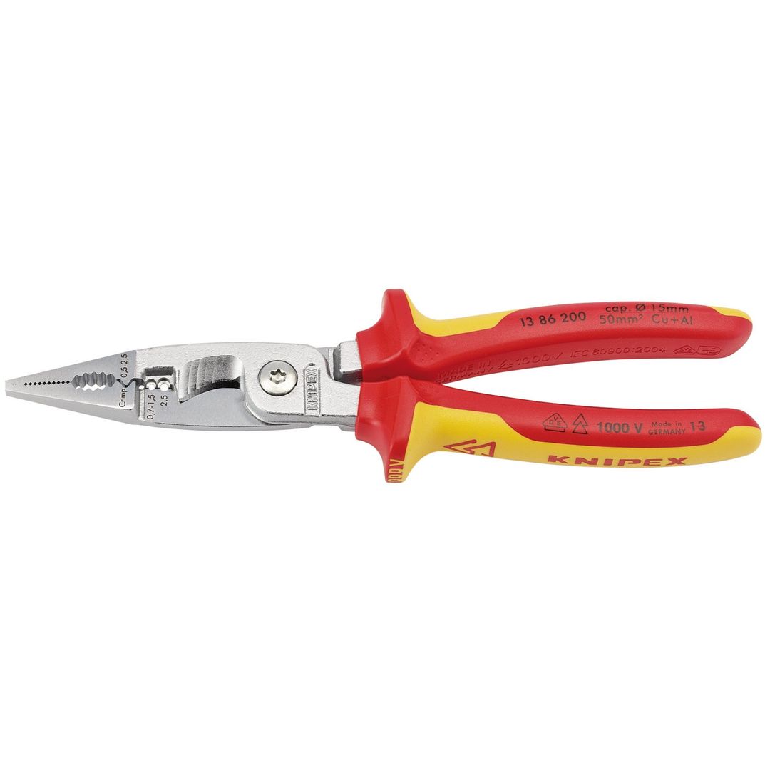 Knipex 31460 13 86 200 Sb Vde Electricians Universal Installation Pliers 200Mm each - Image 1
