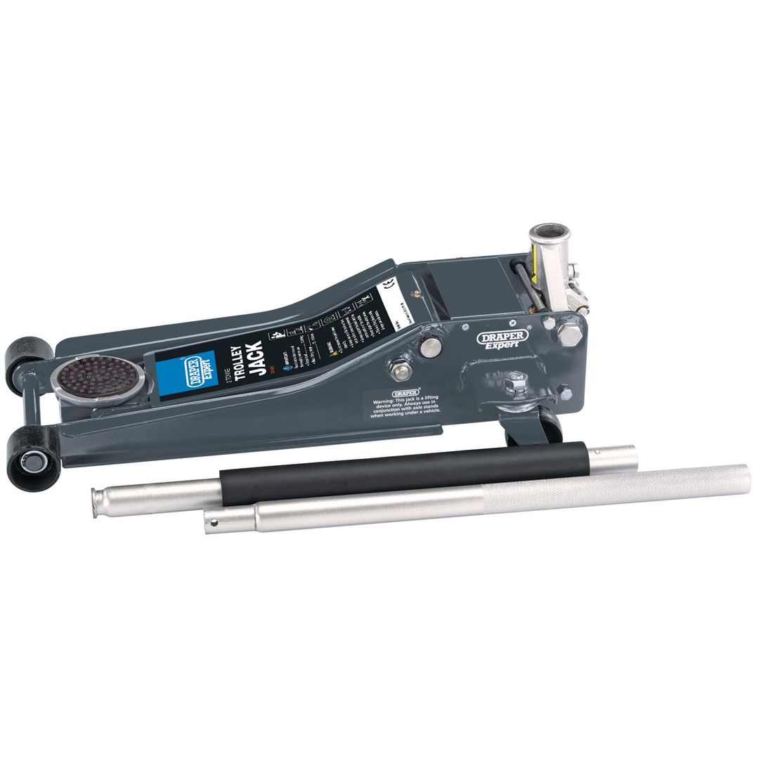 Draper Expert 31481 Professional Low Profile Garage Trolley Jack 2 Tonne each 1 - Image 1