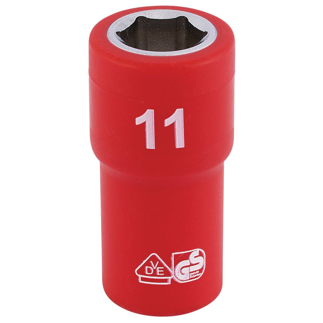 Draper Expert 31485 Fully Insulated Vde Socket 1/4in Sq. Dr. 11Mm each - Image 1