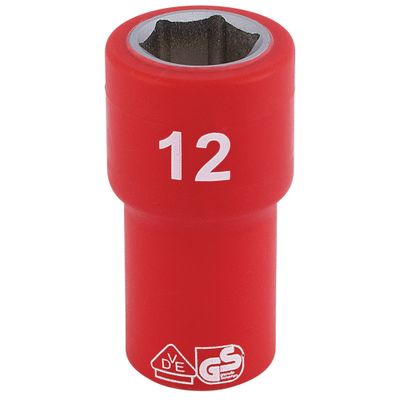 Draper Expert 31490 Fully Insulated Vde Socket 1/4in Sq. Dr. 12Mm each