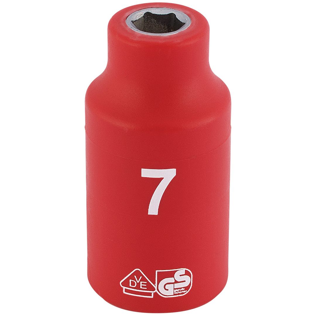 Draper Expert 31500 Fully Insulated Vde Socket 3/8in Sq. Dr. 7Mm each - Image 1