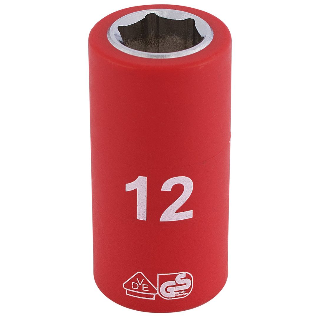 Draper Expert 31615 Fully Insulated Vde Socket 3/8in Sq. Dr. 12Mm each - Image 1
