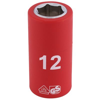 Draper Expert 31615 Fully Insulated Vde Socket 3/8in Sq. Dr. 12Mm each