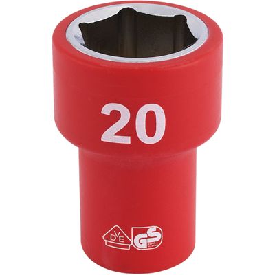 Draper Expert 31748 Fully Insulated Vde Socket 3/8in Sq. Dr. 20Mm each