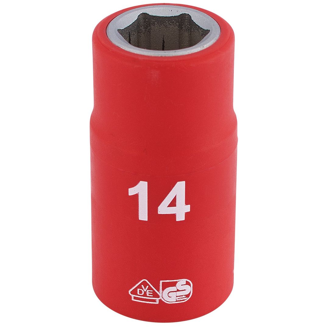 Draper Expert 31789 Fully Insulated Vde Socket 1/2in Sq. Dr. 14Mm each - Image 1