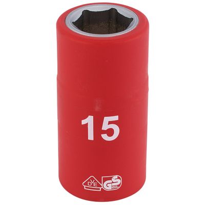 Draper Expert 31835 Fully Insulated Vde Socket 1/2in Sq. Dr. 15Mm each