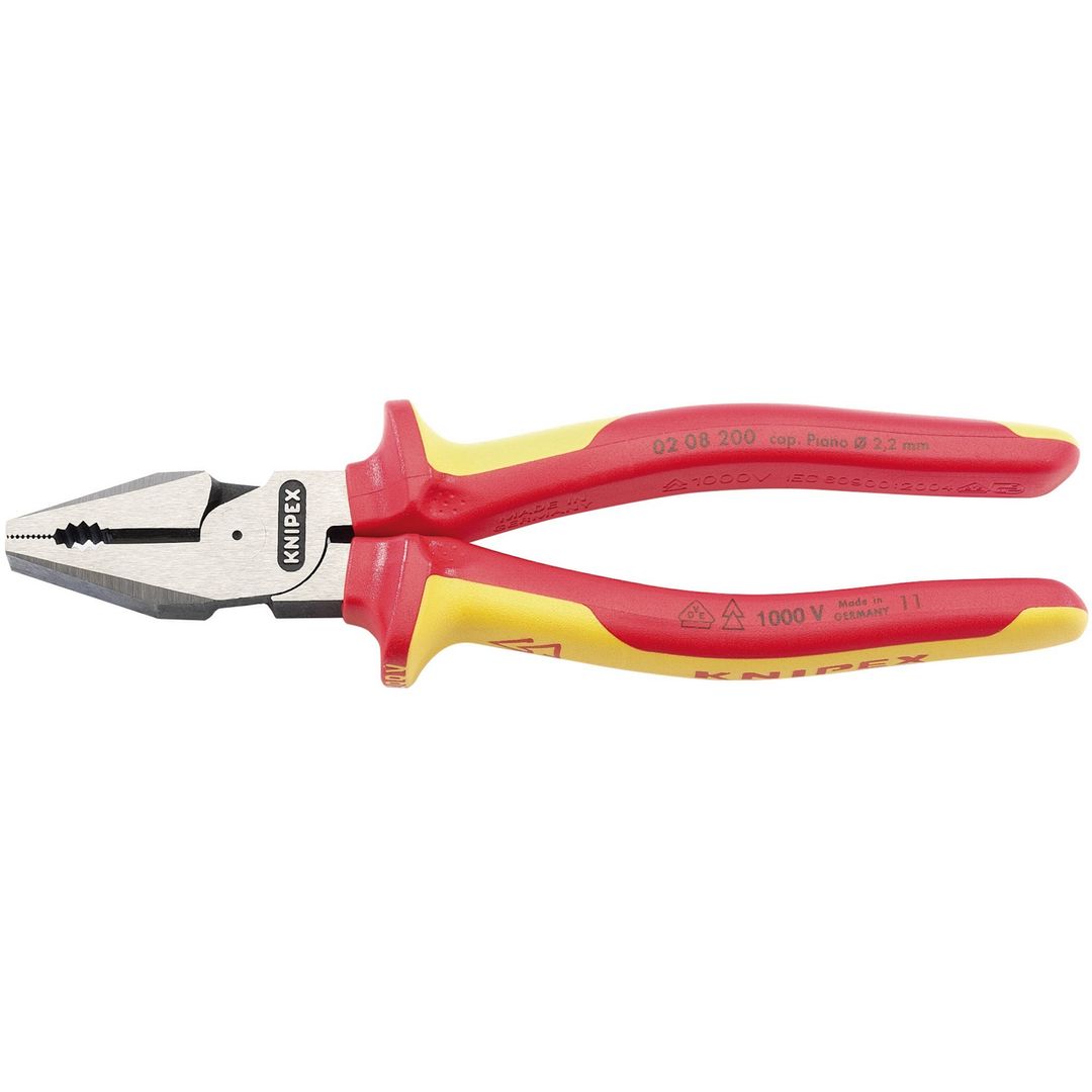 Knipex 31861 02 08 200Uksbe Vde Fully Insulated High Leverage Combination Pliers 200Mm each - Image 1