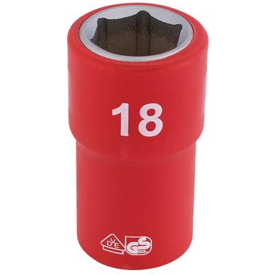 Draper Expert 31869 Fully Insulated Vde Socket 1/2in Sq. Dr. 18Mm each