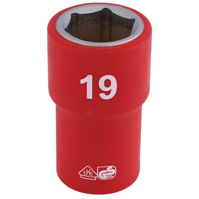 Draper Expert 31880 Fully Insulated Vde Socket 1/2in Sq. Dr. 19Mm each