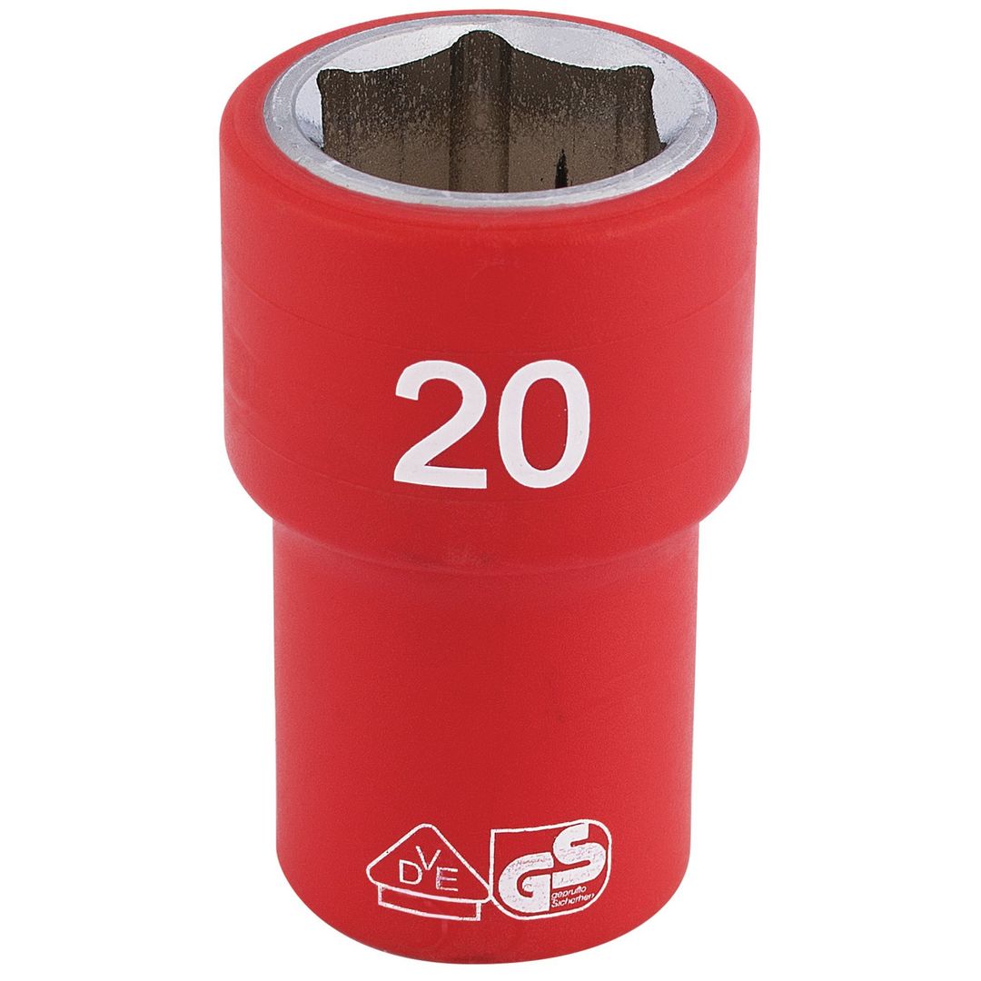 Draper Expert 31882 Fully Insulated Vde Socket 1/2in Sq. Dr. 20Mm each - Image 1