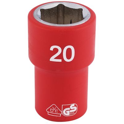 Draper Expert 31882 Fully Insulated Vde Socket 1/2in Sq. Dr. 20Mm each