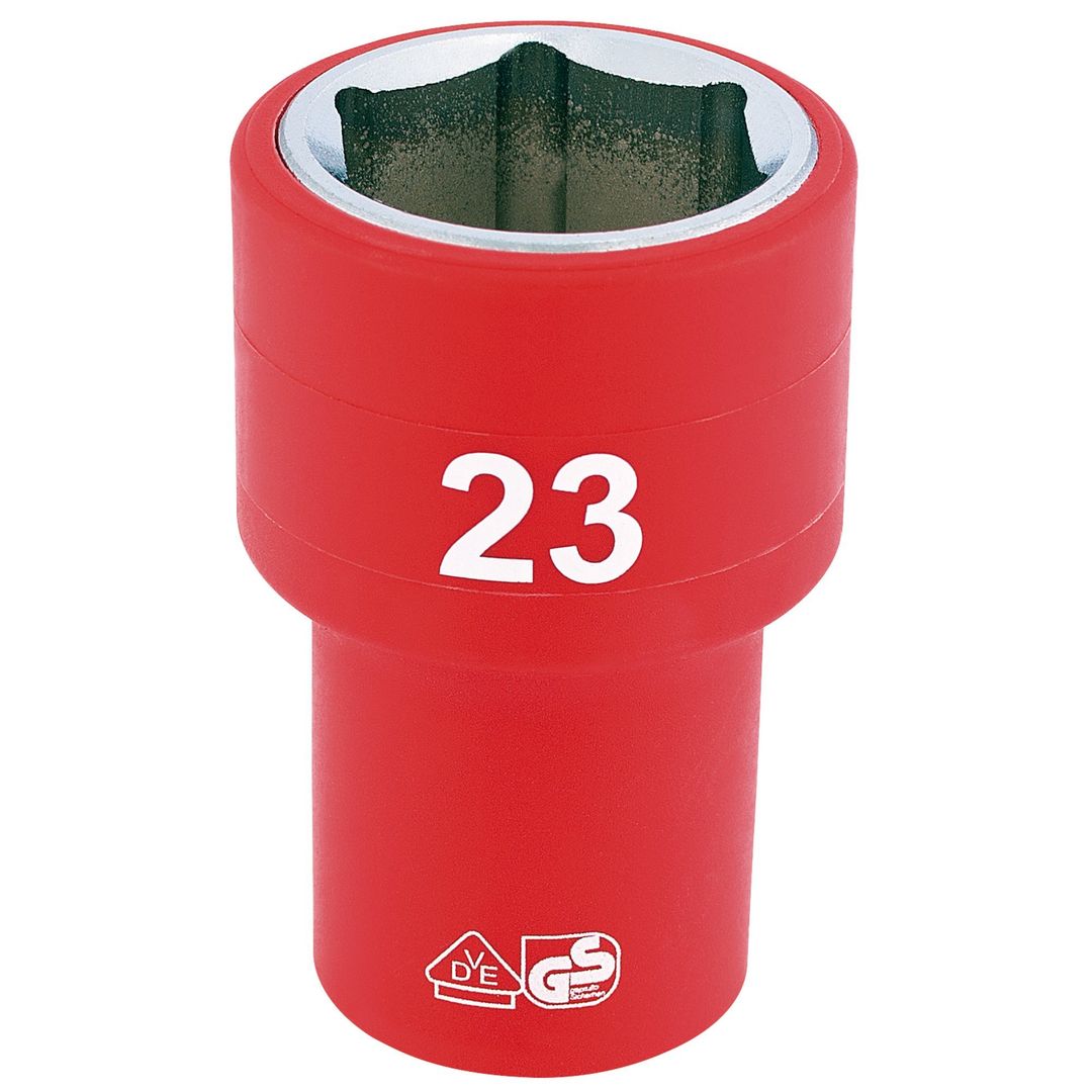 Draper Expert 31953 Fully Insulated Vde Socket 1/2in Sq. Dr. 23Mm each - Image 1