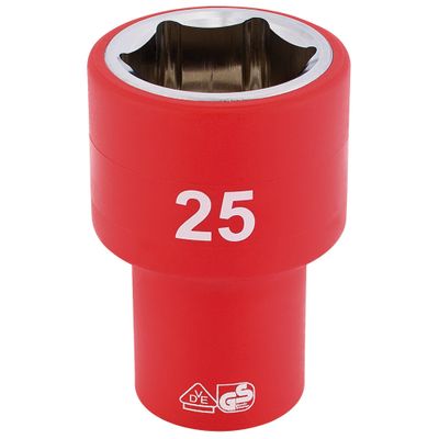 Draper Expert 31961 Fully Insulated Vde Socket 1/2in Sq. Dr. 25Mm each