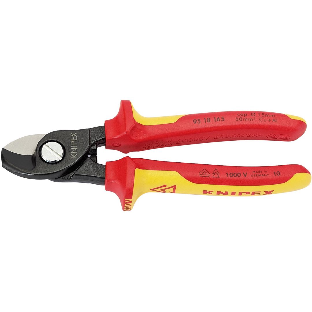 Knipex 32014 95 18 165Uksbe Vde Fully Insulated Cable Shears 165Mm each - Image 1